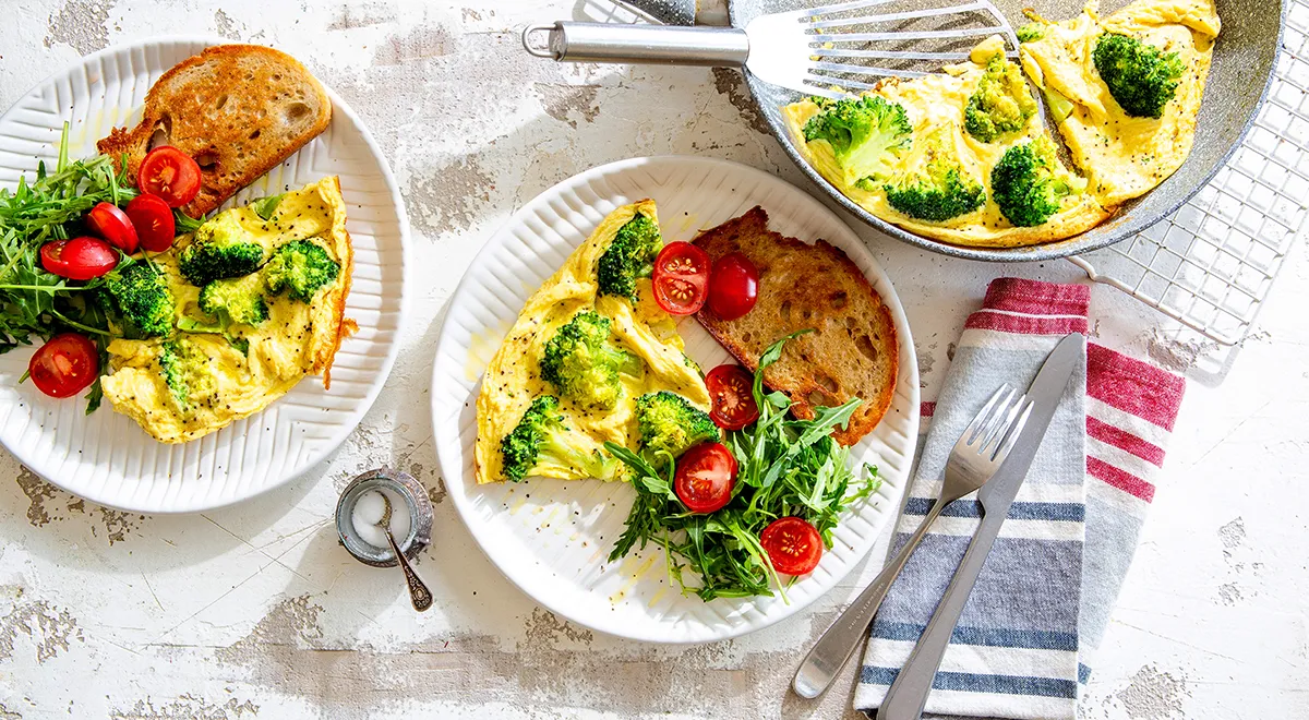 Omletă cu broccoli